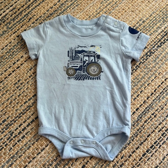 Carhartt Blue Tractor Onesie - Picture 1 of 4